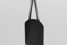 real leather lace up tote bag