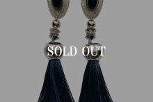 ellipse tassel pierce -Navy-
