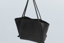 real leather cord adjustment 2way tote bag