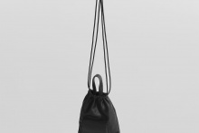 real leather drawstring shoulder bag