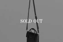 real leather 2way BOX flap handle bag S