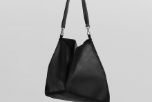 real leather × knit embroidery 2way bag