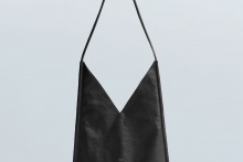 real leather onehandle tote triangle bag