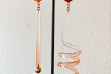 O/OVAL / ピアス【ER-035】PEACH 金属アレルギー対応