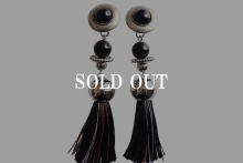 prink tassel earring -Silver-