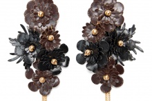 leather blossom -Black-