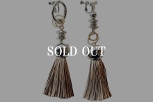 with tassel earring -Bronze-