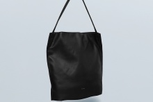 real leather one shoulder tote bag