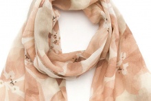 【Via Sara】OVERLAPPED FLOWER Coral Pink