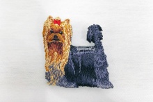 LM (エルム) / ブローチ ヨークシャテリア ブラック&タン / 立体刺繍アクセサリー