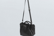real leather fold and bend tuck 2way bag