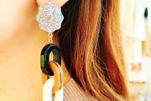 O/OVAL / ピアス CHAIN EARRINGS【ER-036】SILVER 金属アレルギー対応