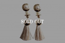 prink tassel earring -Gold-