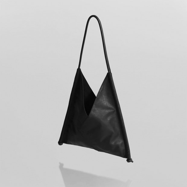 real leather one handle tote bag