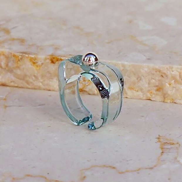 Ring&Earcuff【RI-001】GREEN M