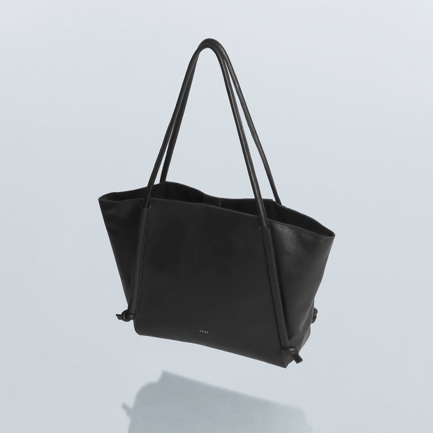 real leather cord adjustment 2way tote bag