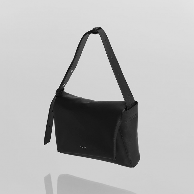 real leather fluffy flap shoulder bag