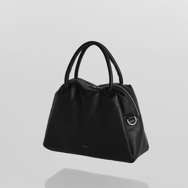 real leather sharp & soft mix nuance bag M
