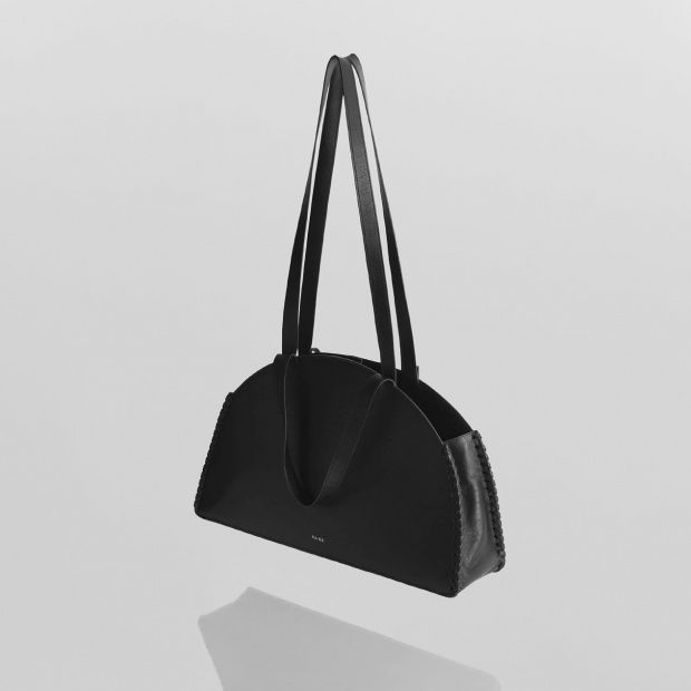 real leather lace up boston bag