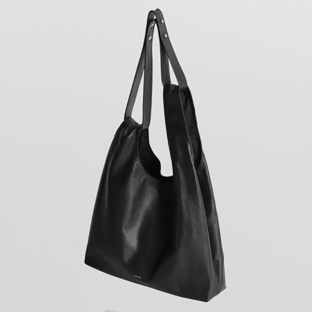 real leather 2way design marche bag