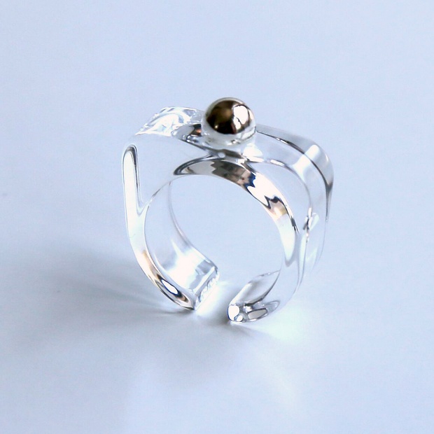 Ring&Earcuff【RI-001】CLEAR L