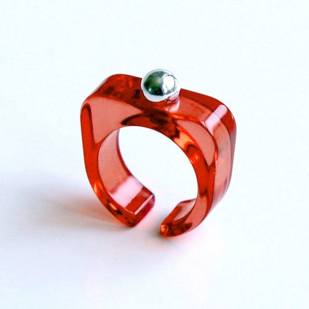 Ring&Earcuff【RI-001】RED L