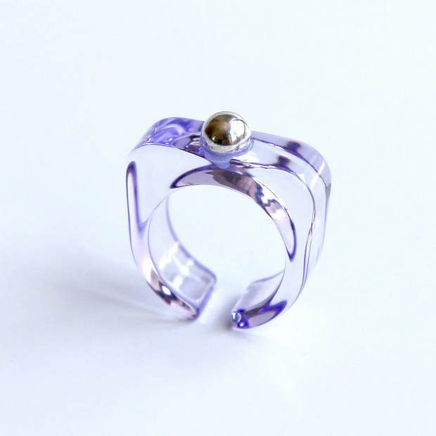 Ring&Earcuff【RI-001】LAVENDER M